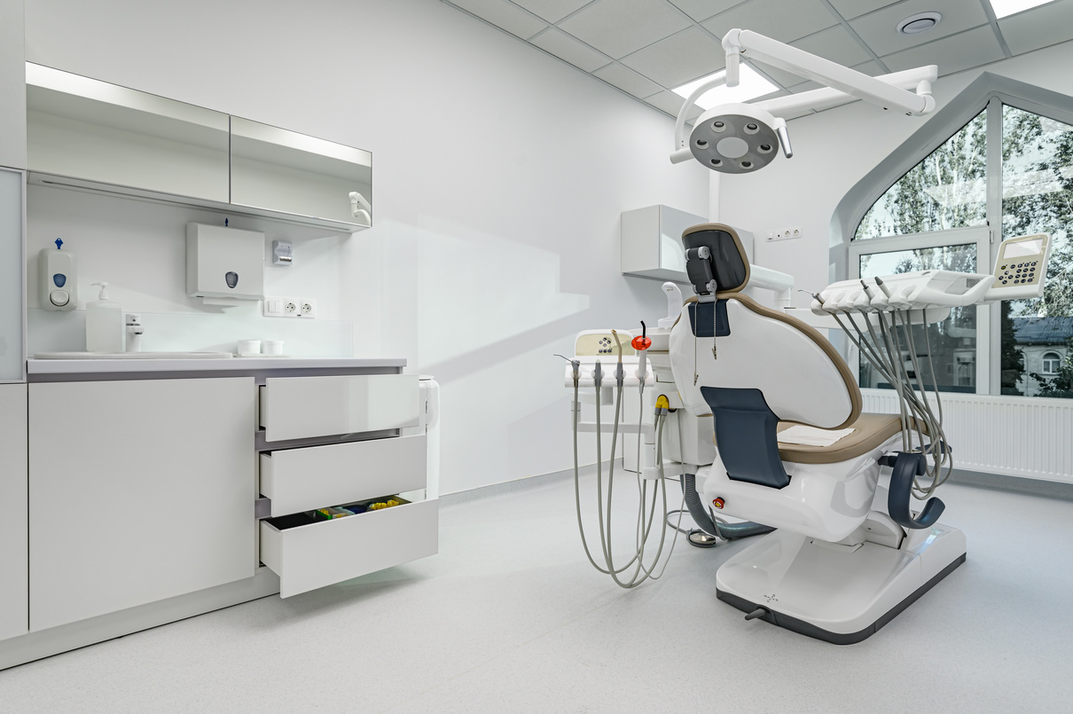 Interior of dentistry medical office, special equipment